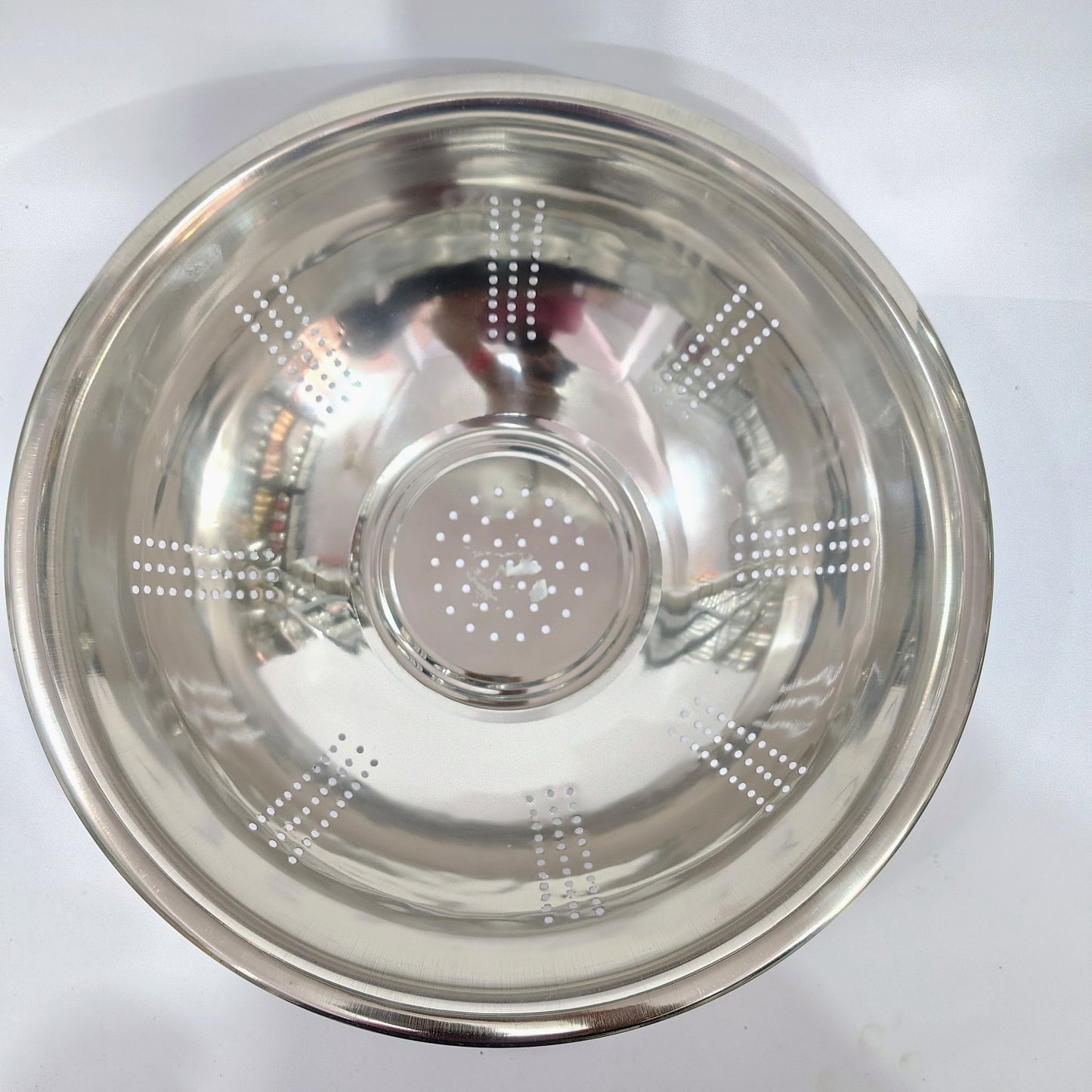 Asha-Stainless Steel Colander,Rice Washing Dish,Chalna-Made of 100% Pure Steel No Color Coating,Perfect Hard Body
