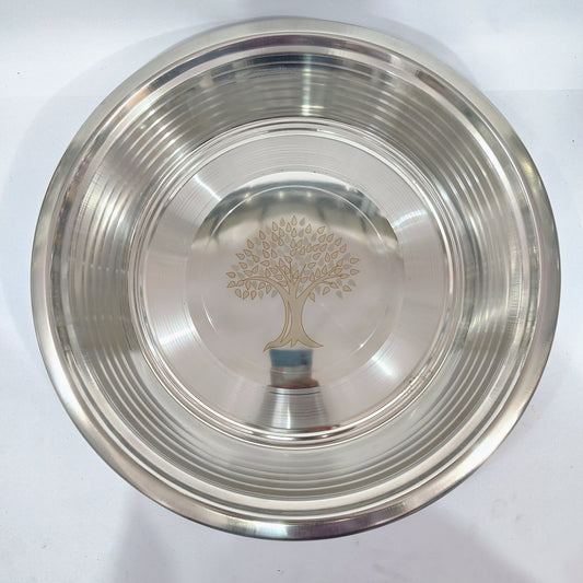 Asha-Premium Stainless Steel Parat/Atta Kneading – Food-Grade & Durable