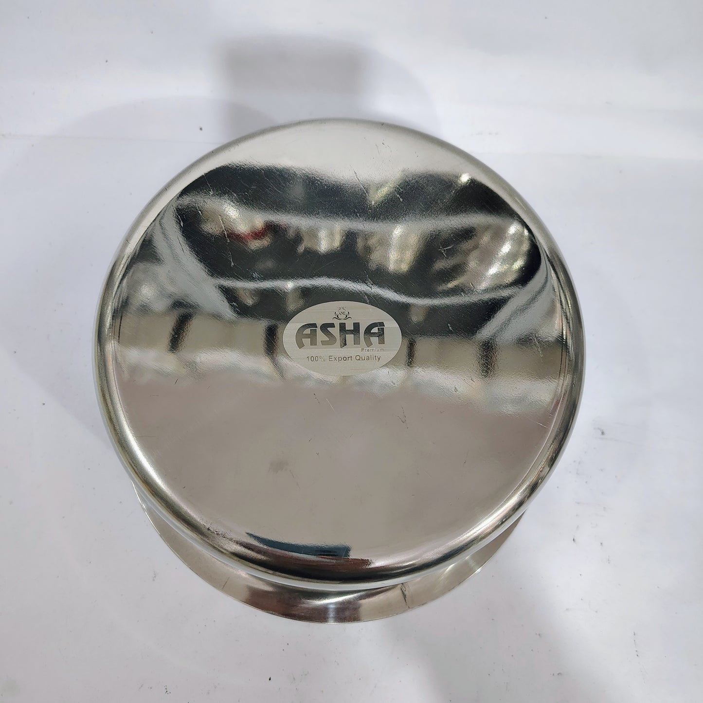 Asha-Stainless Steel Top/Pot-Made with High Quality Steel, Pure Steel No Color Coating+Coockware,Get At Wholesale Rate in many size