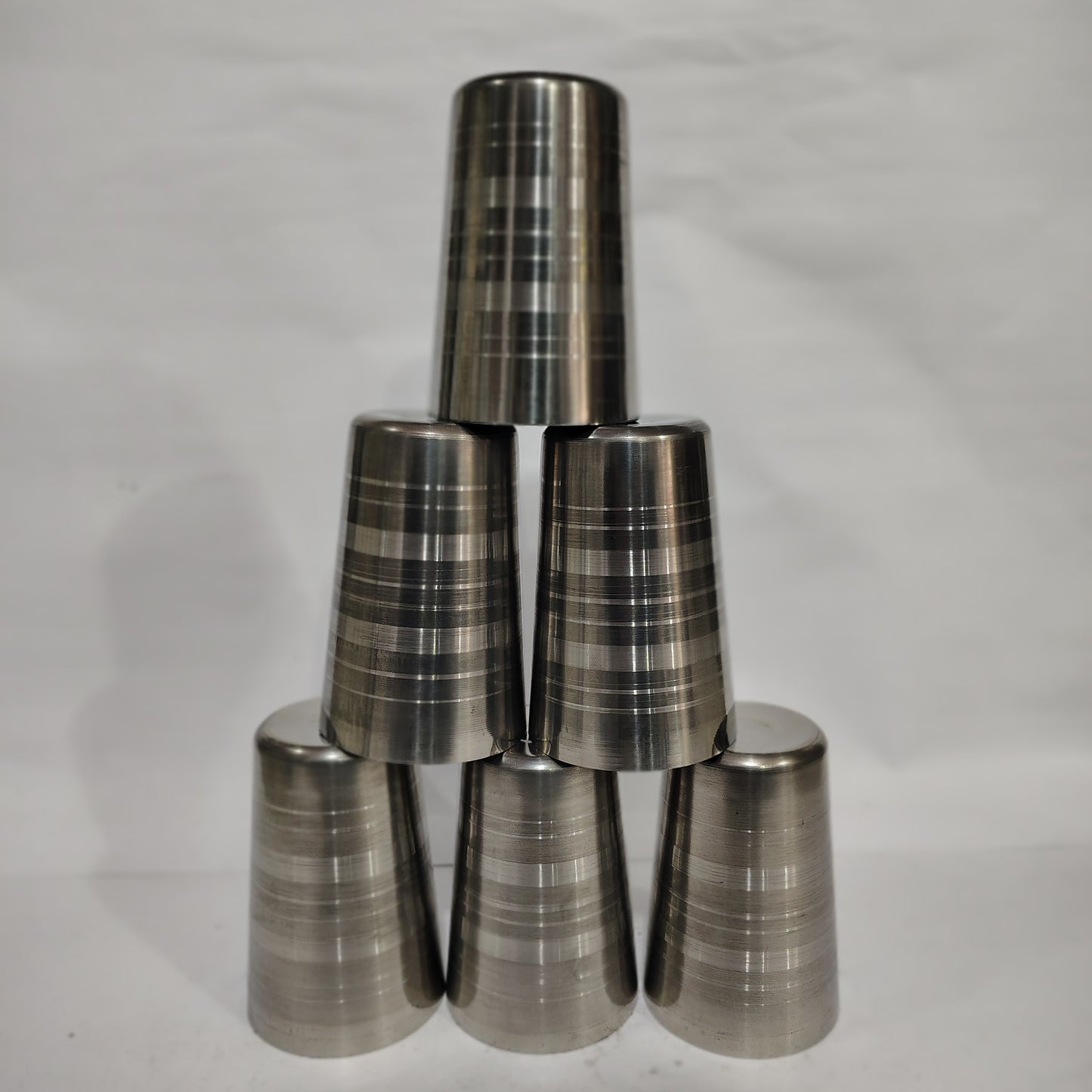 Asha-Stainless Steel Glass Set of 6,At Best Price ,Wholsale Rate-Heavy Build made with Best Quality Steel