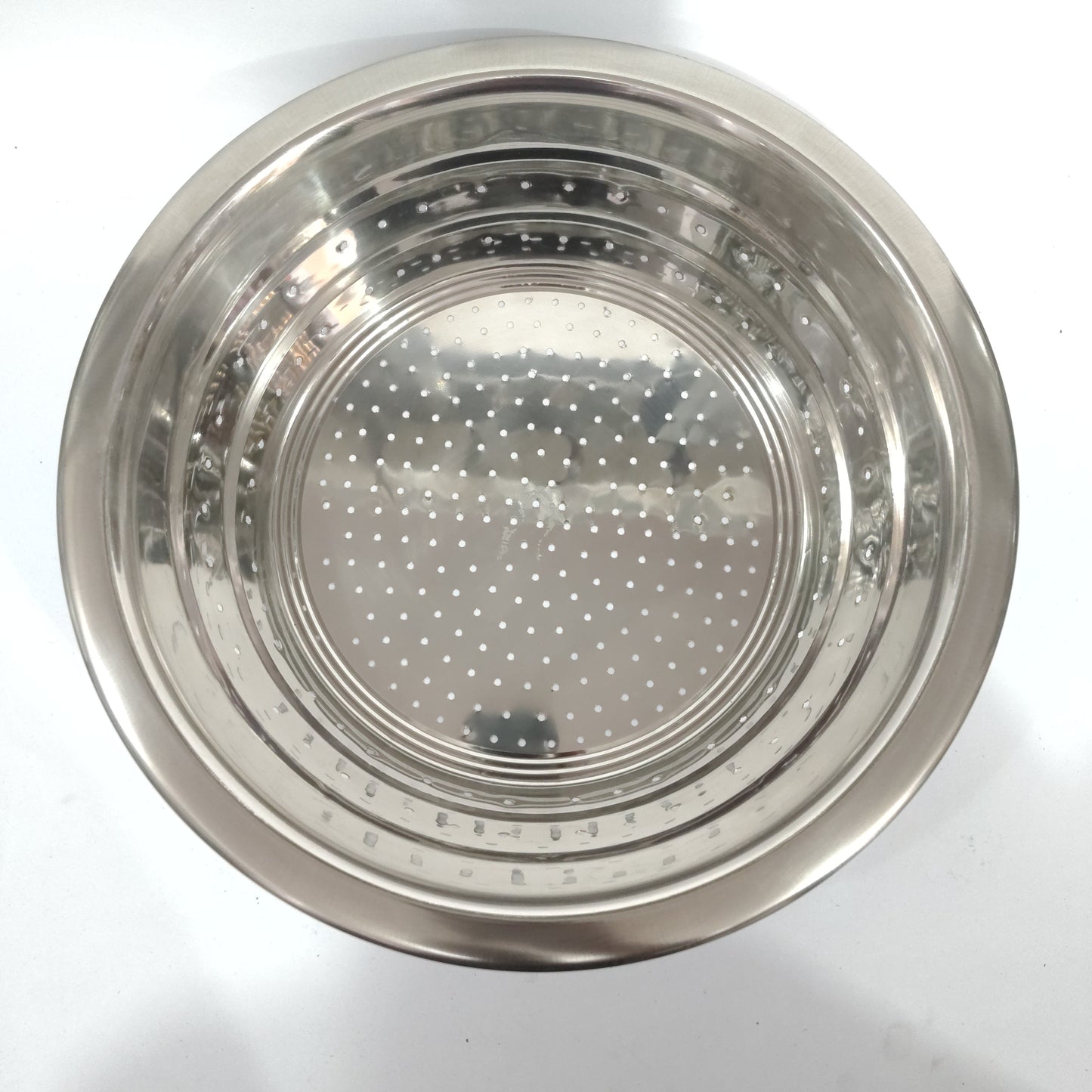 Asha-Stainless Steel Heavy -Steel Colander With Open holes (13.5 inch) ,100% original Quality-No Color Coating