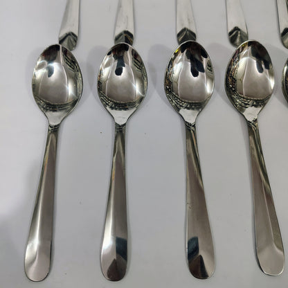 Asha-Stainless Steel-Premium Quality Spoon(set -12)-Sleek Design-Best Sturdy Quality-Made of 100% Pure Steel .Get Now at WholeSale Price