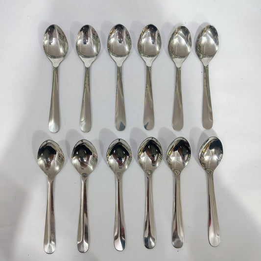 Asha-Stainless Steel-Premium Quality Spoon(set -12)-Sleek Design-Best Sturdy Quality-Made of 100% Pure Steel .Get Now at WholeSale Price