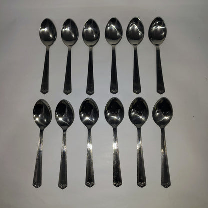 Asha-Stainless Steel-Premium Quality Spoon(set -12)-Sleek Design-Best Sturdy Quality-Made of 100% Pure Steel .Get Now at WholeSale Price