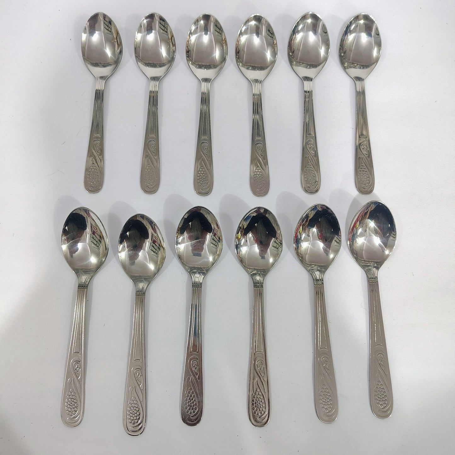 Asha-Stainless Steel-Premium Quality Spoon(set -12)-Sleek Design-Best Sturdy Quality-Made of 100% Pure Steel .Get Now at WholeSale Price