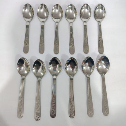 Asha-Stainless Steel-Premium Quality Spoon(set -12)-Sleek Design-Best Sturdy Quality-Made of 100% Pure Steel .Get Now at WholeSale Price