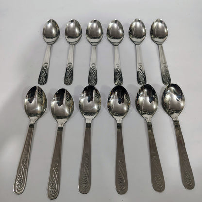 Asha-Stainless Steel-Premium Quality Spoon(set -12)-Sleek Design-Best Sturdy Quality-Made of 100% Pure Steel .Get Now at WholeSale Price