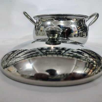 Asha-Stainless Steel body Serving Donga Set of 3 at Very Low Price.At Wholesale Rate With  a big Belly