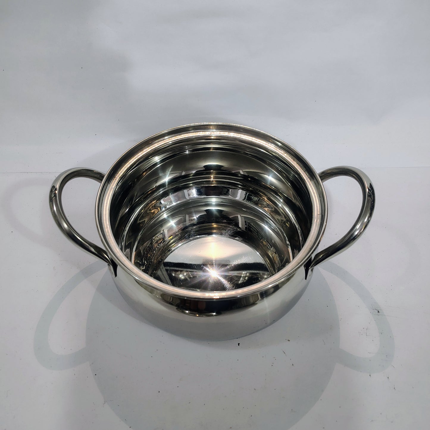 Asha-Stainless Steel body Serving Donga Set of 3 at Very Low Price.At Wholesale Rate With  a big Belly