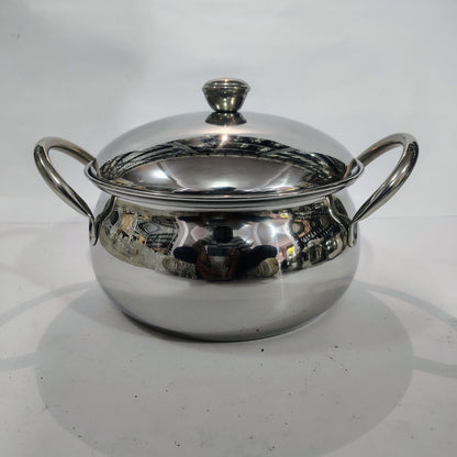 Asha-Stainless Steel body Serving Donga Set of 3 at Very Low Price.At Wholesale Rate With  a big Belly