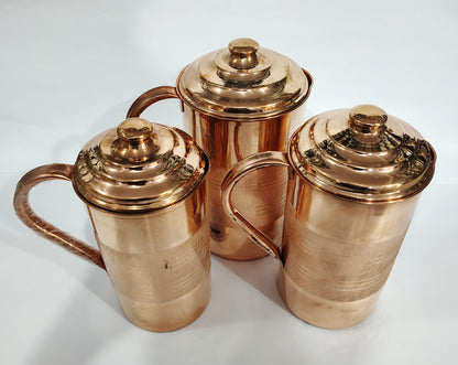 Asha-Pure Copper Jug for Healthy life-Prescribed by doctor-no color coating 100% pure copper