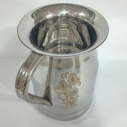Asha-Stainless Steel Jug-2L (HIRA MOTI) jug-100% Steel no Color Coating