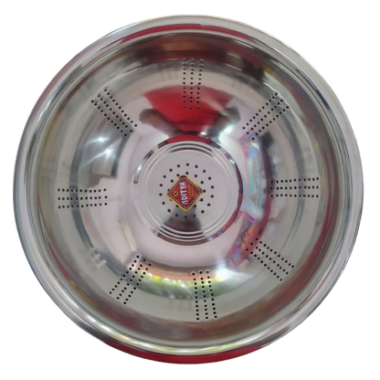 Asha-Stainless Steel colander strainer for grains-rices-pulse