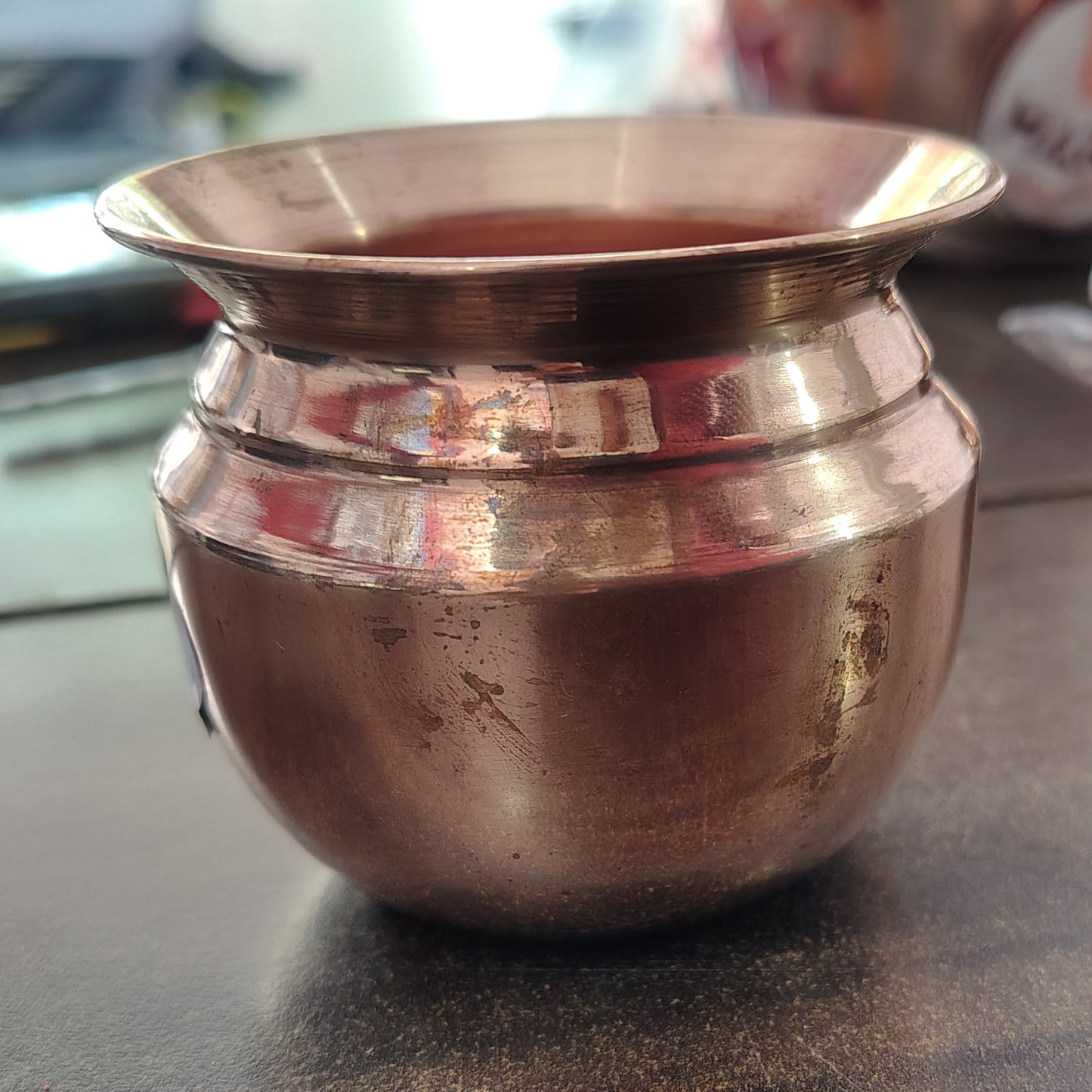 Asha-Pure Copper Puja Kalash-100% Pure Kalash no Color Coating