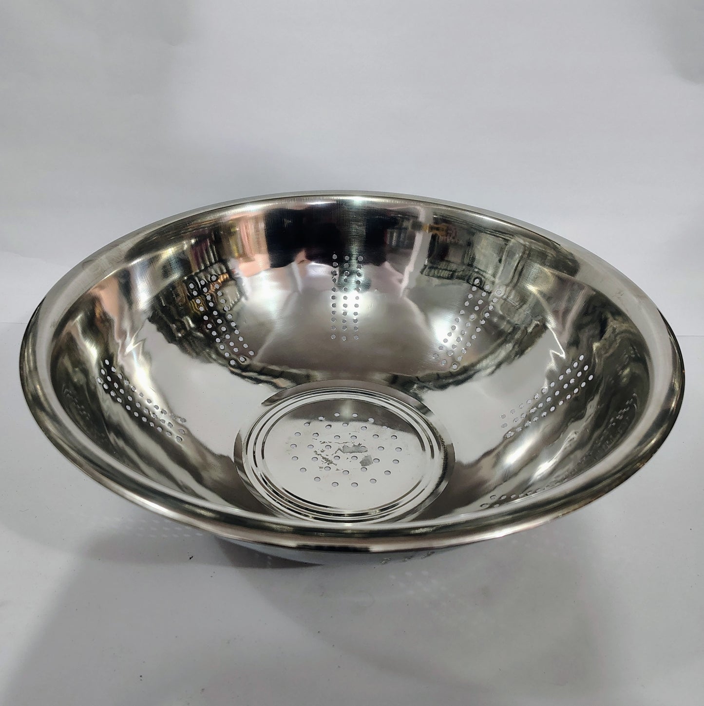 Asha-Stainless Steel Colander,Rice Washing Dish,Chalna-Made of 100% Pure Steel No Color Coating,Perfect Hard Body