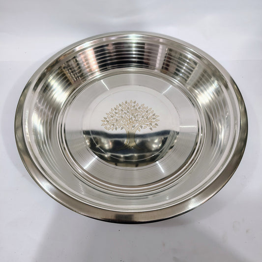 Asha-Premium Stainless Steel Parat/Atta Kneading – Food-Grade & Durable