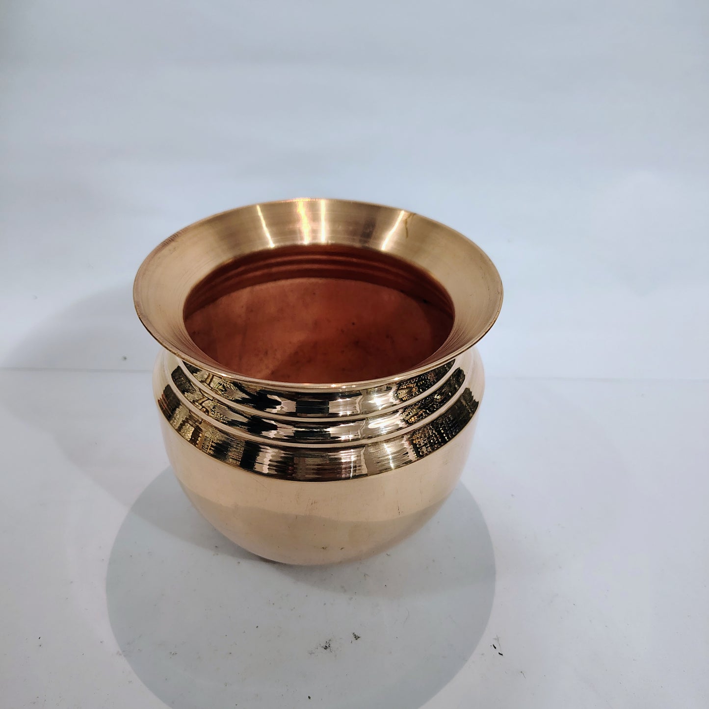 Asha-Pure Copper Puja Kalash-100% Pure Kalash no Color Coating