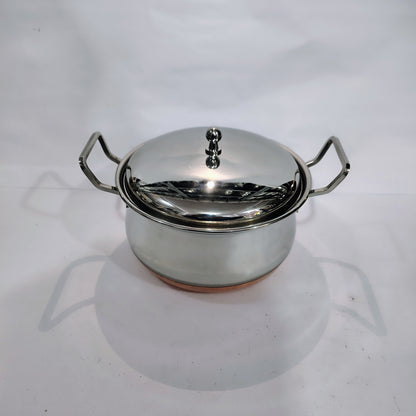 Asha-Stainless Steel body with Copper Bottom Donga Set of 3 at Very Low Price