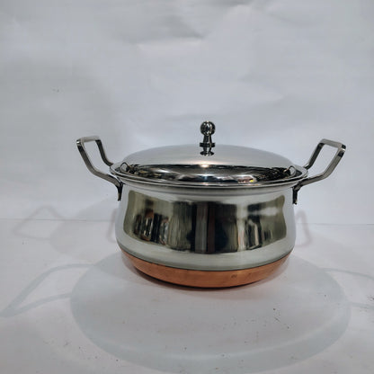 Asha-Stainless Steel body with Copper Bottom Donga Set of 3 at Very Low Price