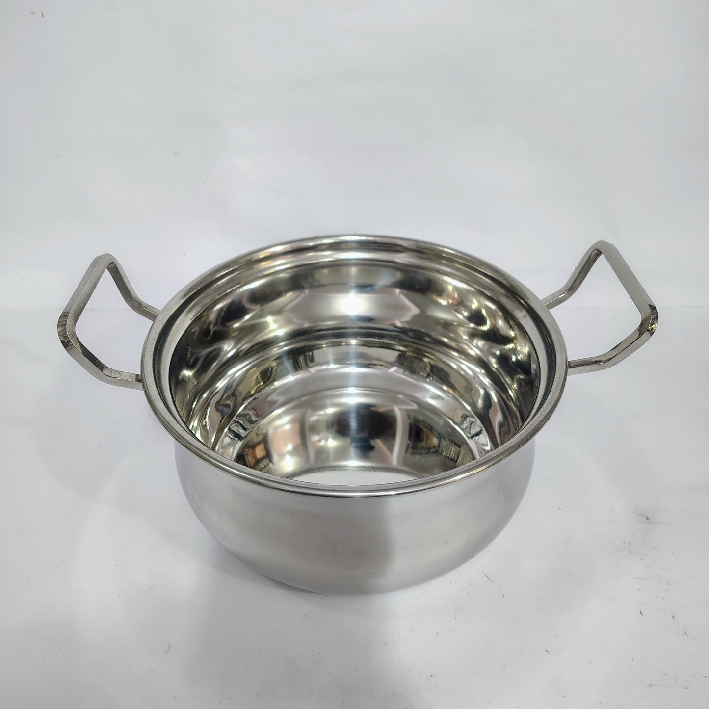 Asha-Stainless Steel body  Donga Set of 3 Beautiful Design,Lid,Plain Design-Heavy Build Quality,Food Serving Donga.