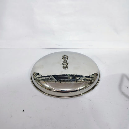 Asha-Stainless Steel body  Donga Set of 3 Beautiful Design,Lid-Heavy Build Quality,Food Serving Donga.
