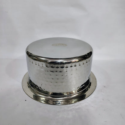 Asha-Stainless Steel Top/Pot-Made with High Quality Steel, Pure Steel No Color Coating+Coockware,Get At Wholesale Rate in many size