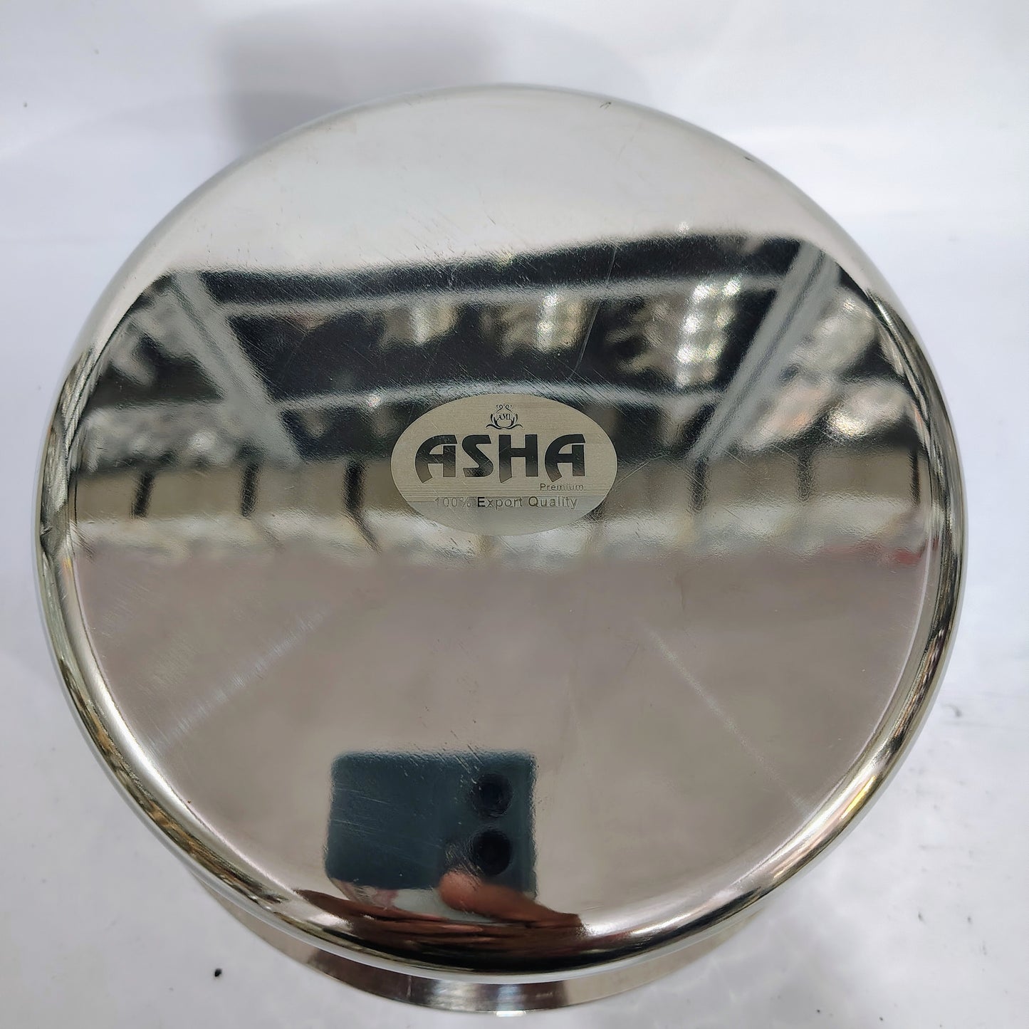 Asha-Stainless Steel Top/Pot-Made with High Quality Steel, Pure Steel No Color Coating+Coockware,Get At Wholesale Rate in many size