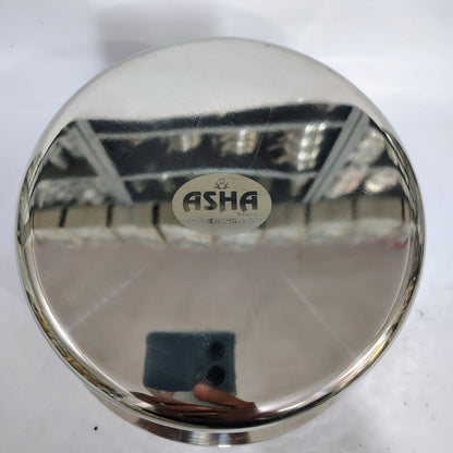 Asha-Stainless Steel Top/Pot-Made with High Quality Steel, Pure Steel No Color Coating+Coockware,Get At Wholesale Rate in many size