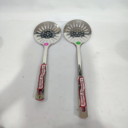 Asha-Stainless Steel Skimmer(Channi) with Prefect Thick Handle-Made with Top quality steel good build quality.Get it at 70% Discounted price
