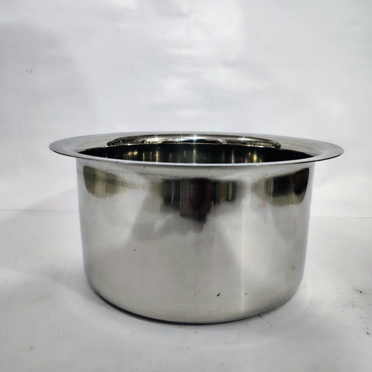 Asha-Stainless Steel Top/Pot-Made with High Quality Steel, Pure Steel No Color Coating+Coockware,Get At Wholesale Rate in many size