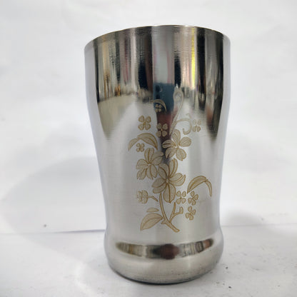 Asha-Stainless Steel Glass Set of 6 with Premium Design,At Best Price ,Wholsale Rate-Heavy Build made with Best  Quality Steel
