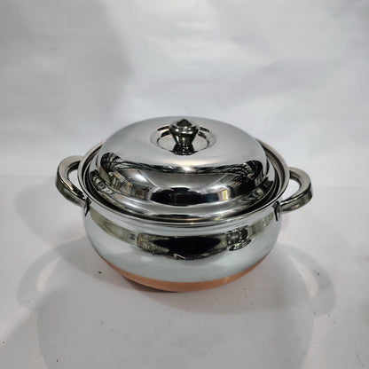Asha-Stainless Steel body with Copper Bottom Donga Set of 4 at Very Low Price