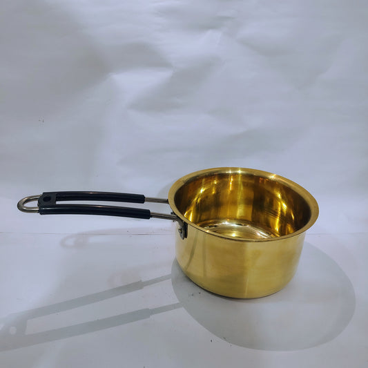 Asha-Top Brass Sauce Pan/Milk Pan best for healty healthy life .Brass add nutrients