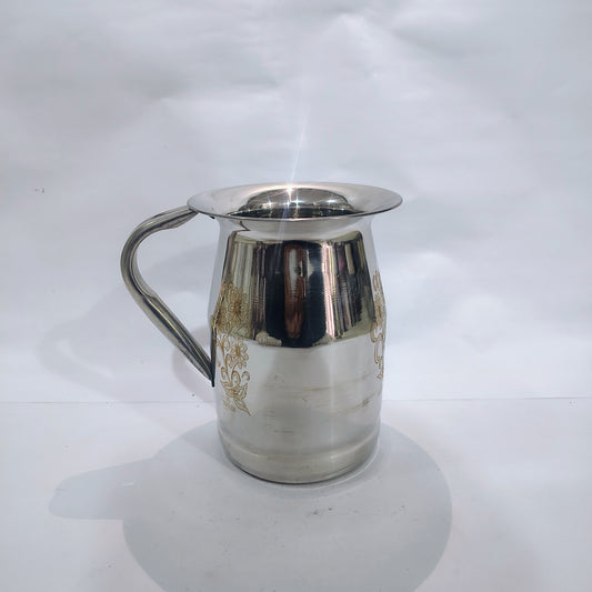 Asha-Stainless Steel Jug-2 Liter jug-100% Steel (Hira Moti) No Color coating