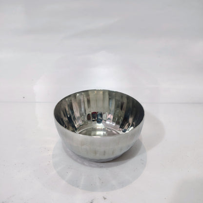 Asha-Premium Thali Set-Made of Pure Stainless Steel with Beautiful Design-1 Big(12 Inch) thali,1 Spoon,1 Big Glass,2 Vegetable Katori,1 Sweat Katori